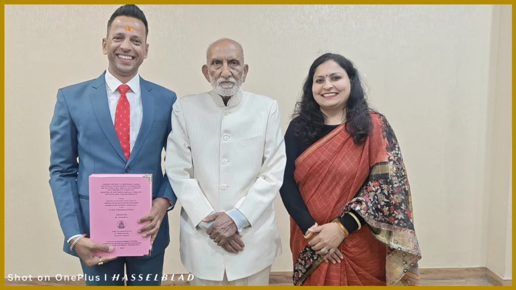Chirag Awarded Doctorate in Tourism Studies