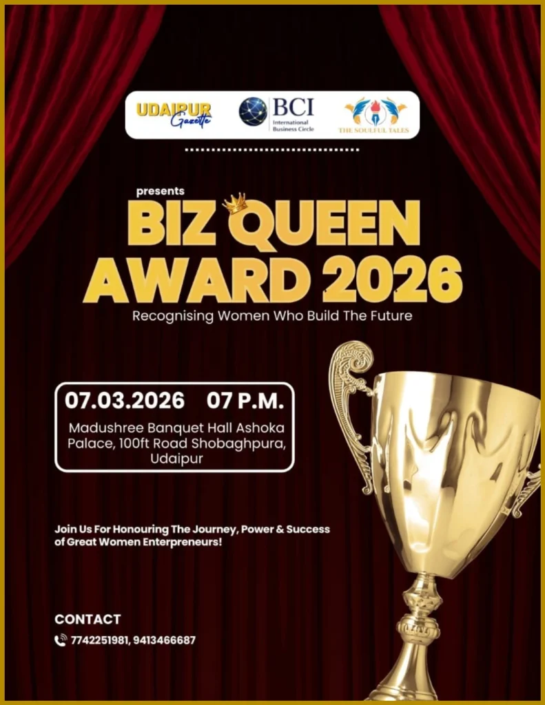 Udaipur to Host Biz Queen Award 2026 on March 7