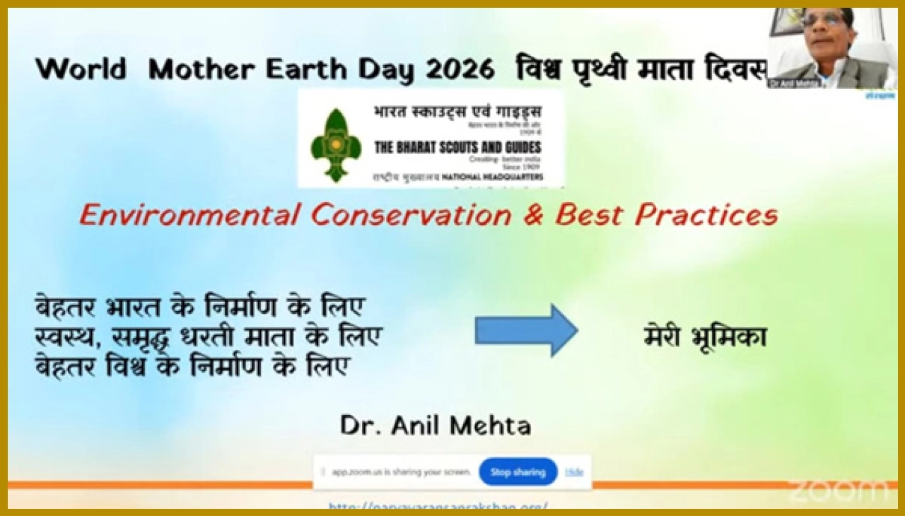 National Webinar on Earth Day Organized by India Scouts and Guides