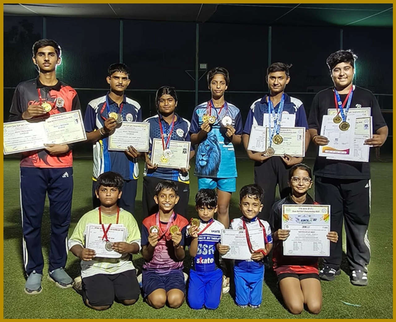 Udaipur Roll Ball Players Win Medals